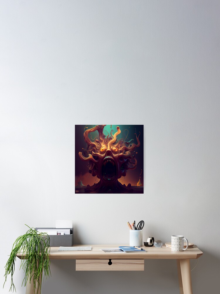 Imagen 2 de 3, Póster con la obra Maelstrom of Frustration Digital Painting, diseñada y vendida por CodeAndColors.