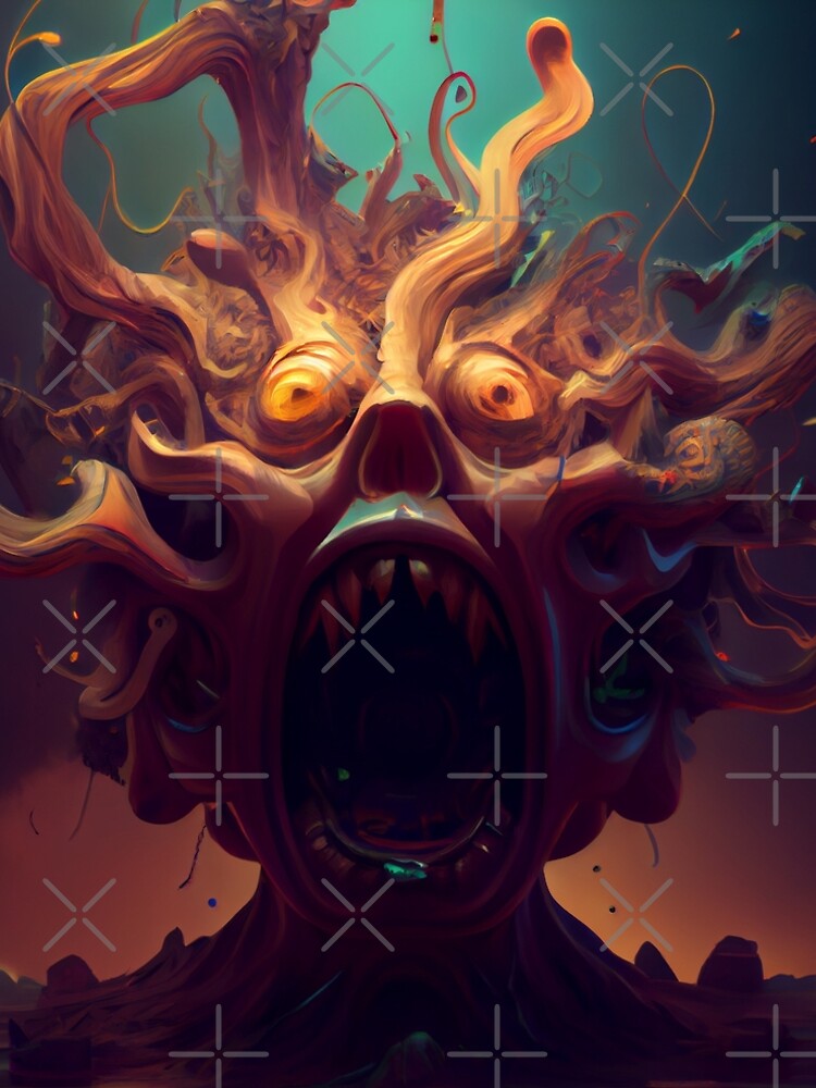 Aperçu 5 sur 5. Robe trapèze avec l'œuvre Maelstrom of Frustration Digital Painting créée et vendue par CodeAndColors.