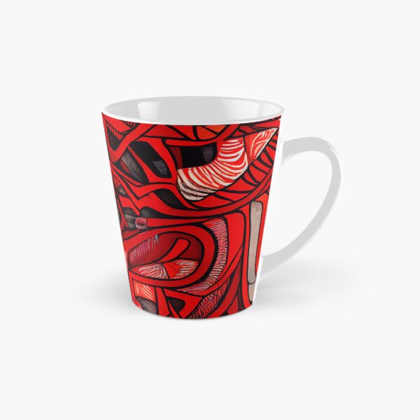 Item preview, Vibrant Drawn Red Eclectic Pattern Digital Painting designed and sold by CodeAndColors.