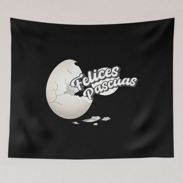 Item preview, Felices Pascuas Happy Easter Spanish text - Feliz Pascua - funny easter cracked egg  designed and sold by ALLURE-minimal.