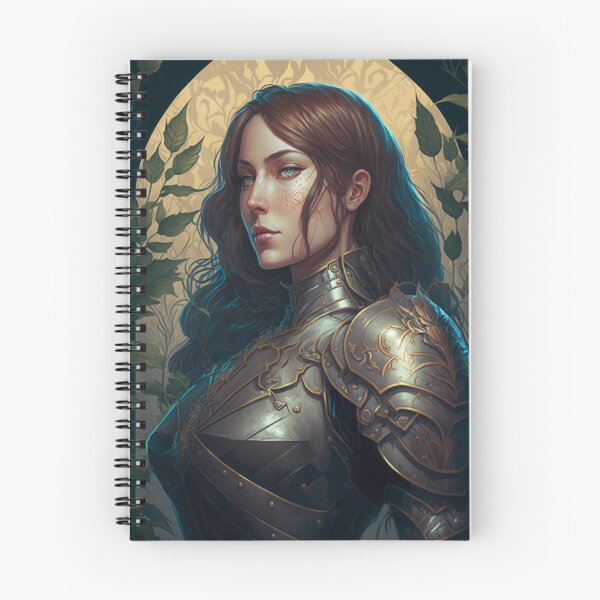 Item preview, Female Knight - Art Nouveau Style designed and sold by ArtNouveauChic.