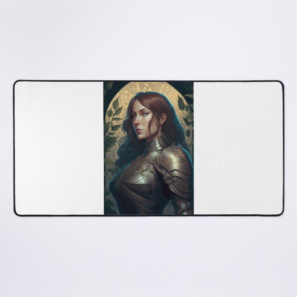 Item preview, Female Knight - Art Nouveau Style designed and sold by ArtNouveauChic.