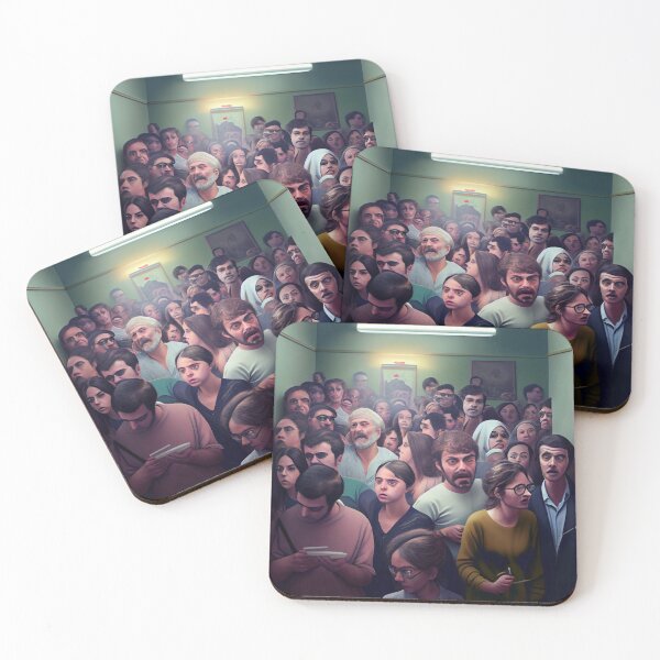 Item preview, The Diaphanous Crowd at the Dentists Digital Painting designed and sold by CodeAndColors.