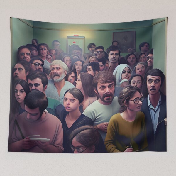 Item preview, The Diaphanous Crowd at the Dentists Digital Painting designed and sold by CodeAndColors.