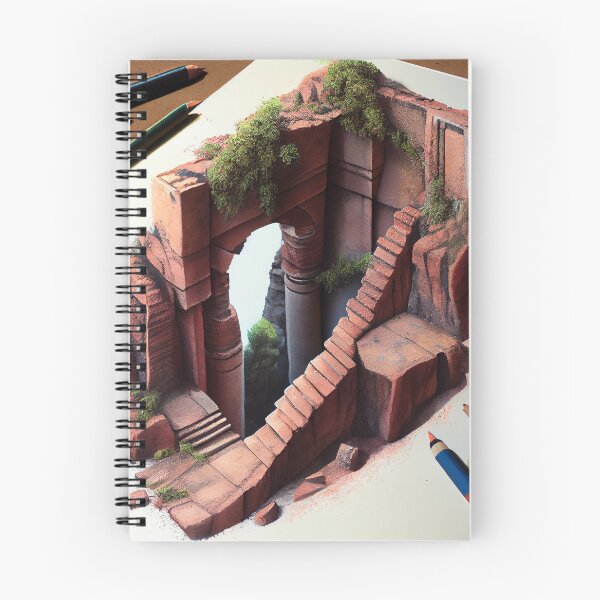 Item preview, Brick Pencil and the Ravine Digital Painting designed and sold by CodeAndColors.
