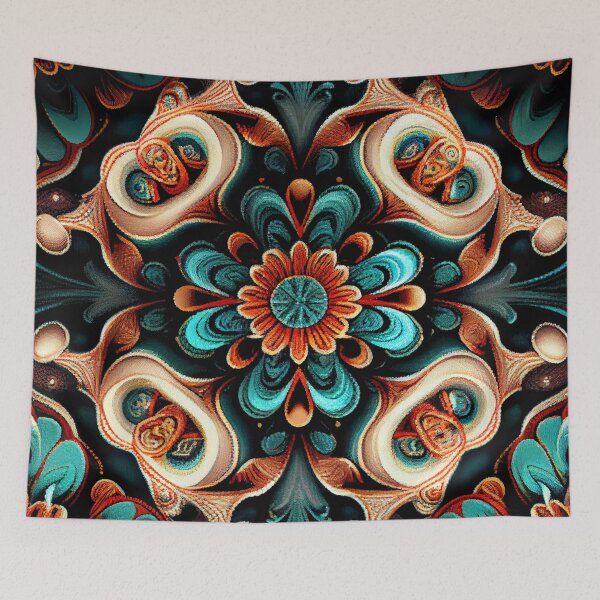 Aperçu de l'œuvre Formal Crafty Dazzling Eclectic Pattern Digital Painting créée et vendue par CodeAndColors.