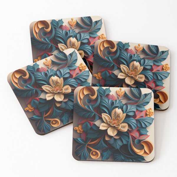 Item preview, Three Dimensional Aesthetic Floral Pattern Digital Painting designed and sold by CodeAndColors.