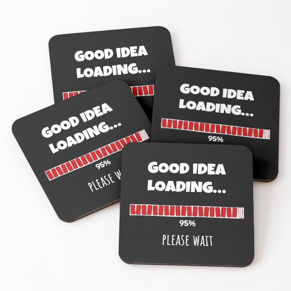 Item preview,  Good Idea Loading... Please wait | Funny and witty loading bar text design designed and sold by ArtworkbyEmmy.