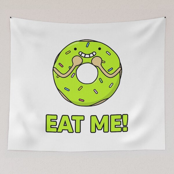 Item preview, Happy Donut, Eat Me! Funny food pun, eat me! Lime Color Doughnut designed and sold by RiciPaneto.