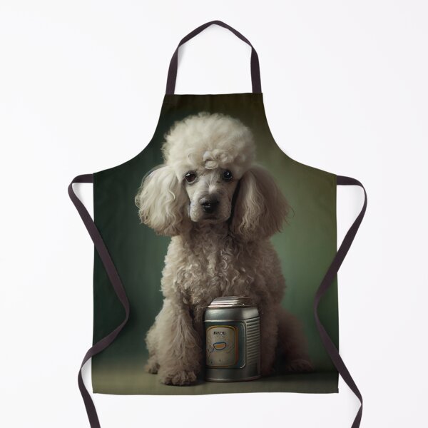 Item preview, Capricious Poodle with a Dented Tin Digital Painting designed and sold by CodeAndColors.