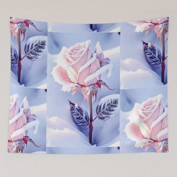 Item preview, id80 Rose in Snow, Pink Rose, Snow and Rose, Snow Rose and Winter, Wonderful Pink Rose, Winter Heart, Love Tree, Romantic Patterns, Broken Sad Hearts, Valentine's Day , February 14 designed and sold by bcbutika.
