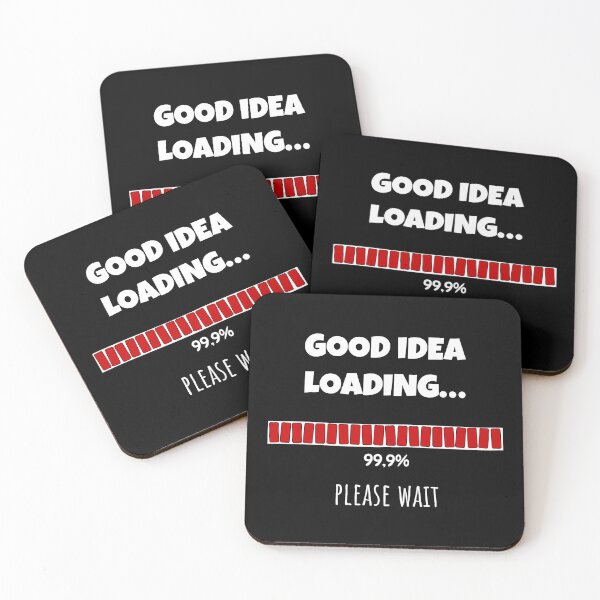 Item preview, Good Idea Loading... Please wait | Funny and witty loading bar text design designed and sold by ArtworkbyEmmy.