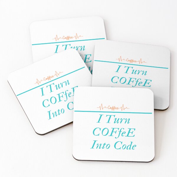 Item preview, i turn coffee into code designed and sold by Gilded Dreams.
