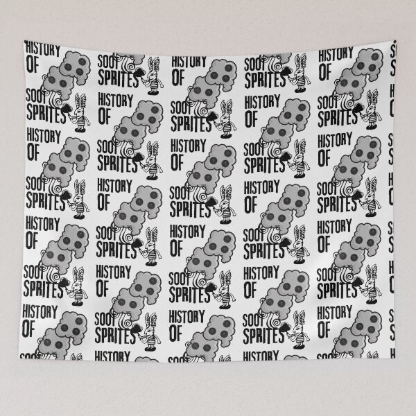 Item preview, The history of the soot sprite, funny cartoon Japanese black soot. designed and sold by HoneyMilkTeex.