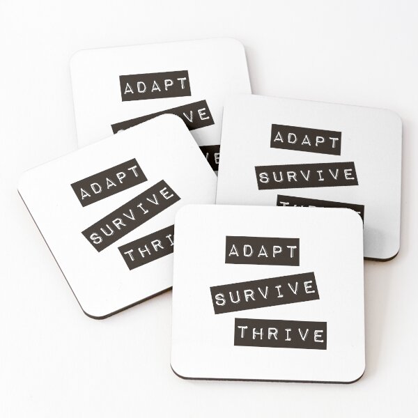 Item preview, Adapt Survive Thrive - Black - Survival designed and sold by SirenSeventyOne.