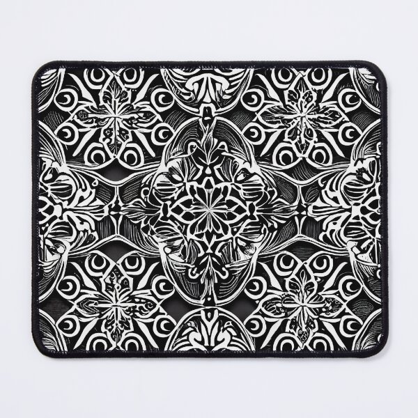 Artikelvorschau, Monochromatic Drawn Soft New Traditional Pattern Digital Painting entworfen und verkauft von CodeAndColors.