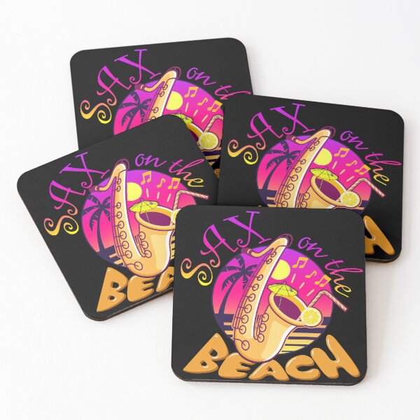 Item preview, SAX ON THE BEACH - MUSIC & COCKTAIL PUN designed and sold by KoolDsignsMUSIC.