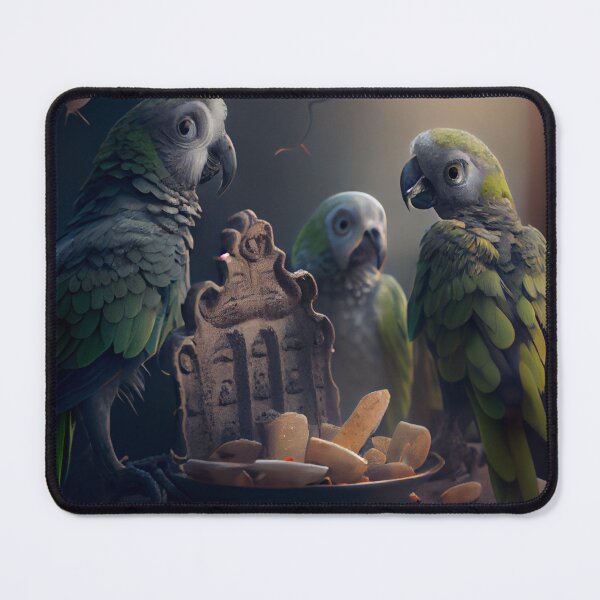 Item preview, Parrots at the Graveyard Waffle Digital Painting designed and sold by CodeAndColors.