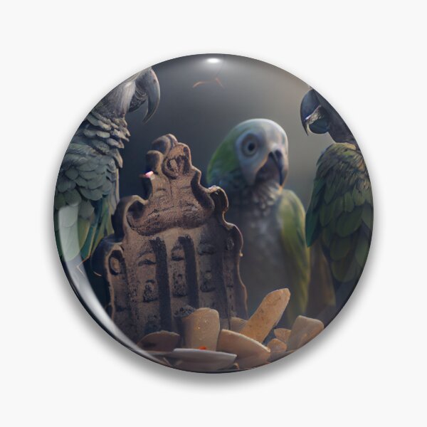 Artikelvorschau, Parrots at the Graveyard Waffle Digital Painting entworfen und verkauft von CodeAndColors.