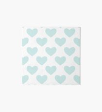 Blue Heart Pattern Art Board Print