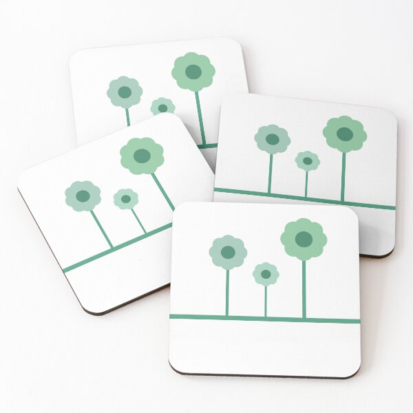 Item preview, green flowers designed and sold by SunGraphicArt.
