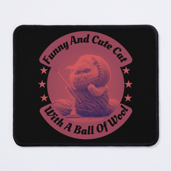 Item preview, Funny and Cute Cat with a Ball of Wool designed and sold by designerpriti.