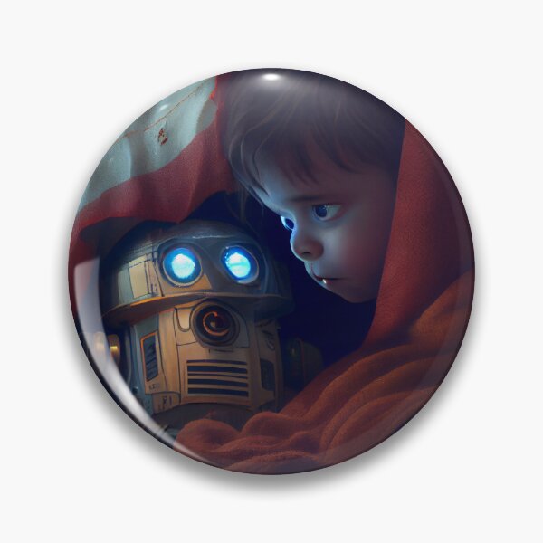 Item preview, Investigating Under the Robots Blanket Digital Painting designed and sold by CodeAndColors.