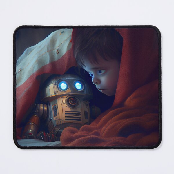 Item preview, Investigating Under the Robots Blanket Digital Painting designed and sold by CodeAndColors.