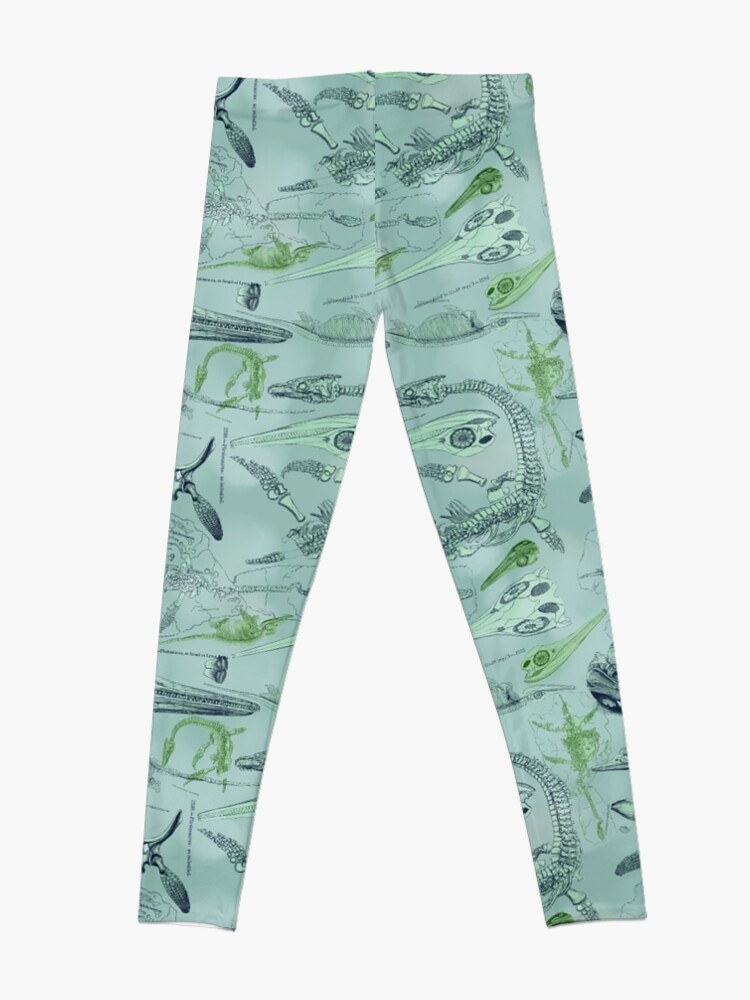Alternate view of Marine Reptile Engravings Leggings