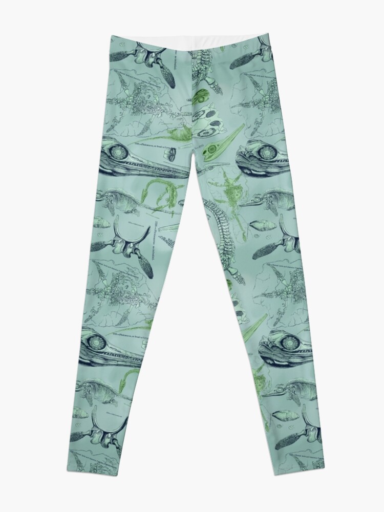 Alternate view of Marine Reptile Engravings Leggings