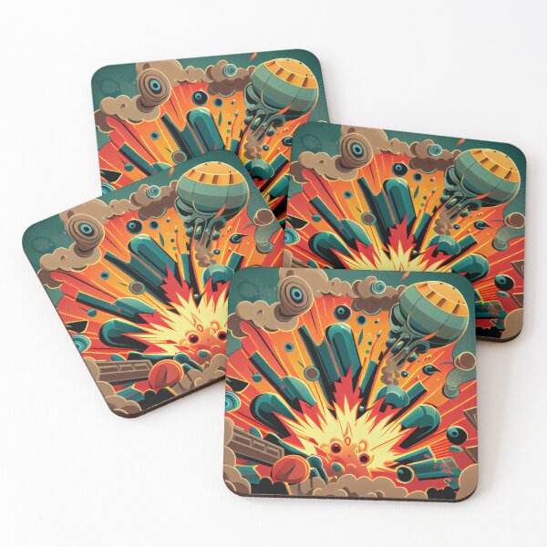 Item preview, Cartoon Explosive Industrial Pattern Digital Painting designed and sold by CodeAndColors.