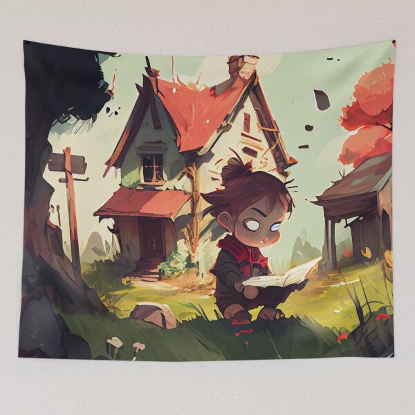 Item preview, Yard  Pen A Splotchy Tale Digital Painting designed and sold by CodeAndColors.