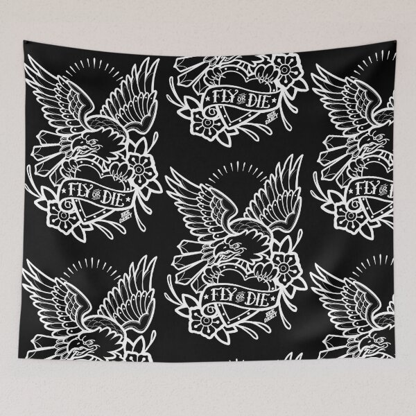 Item preview, Fly or die eagle white line  designed and sold by Nickdancytattoo.