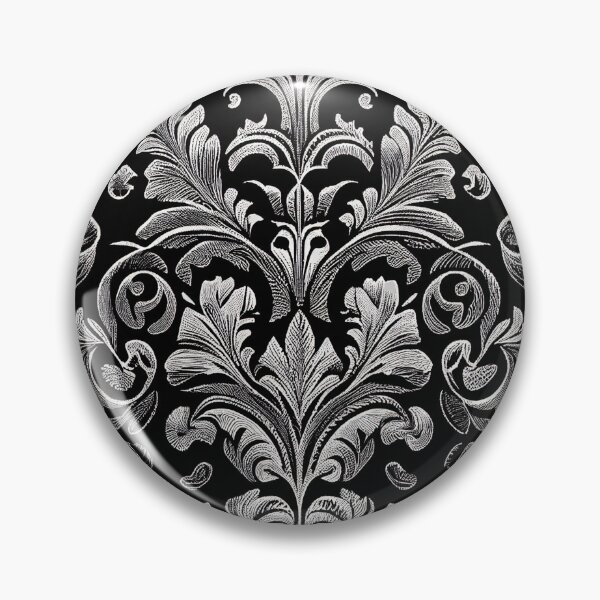Artikelvorschau, Victorian Monochromatic Scandinavian Pattern Digital Painting entworfen und verkauft von CodeAndColors.