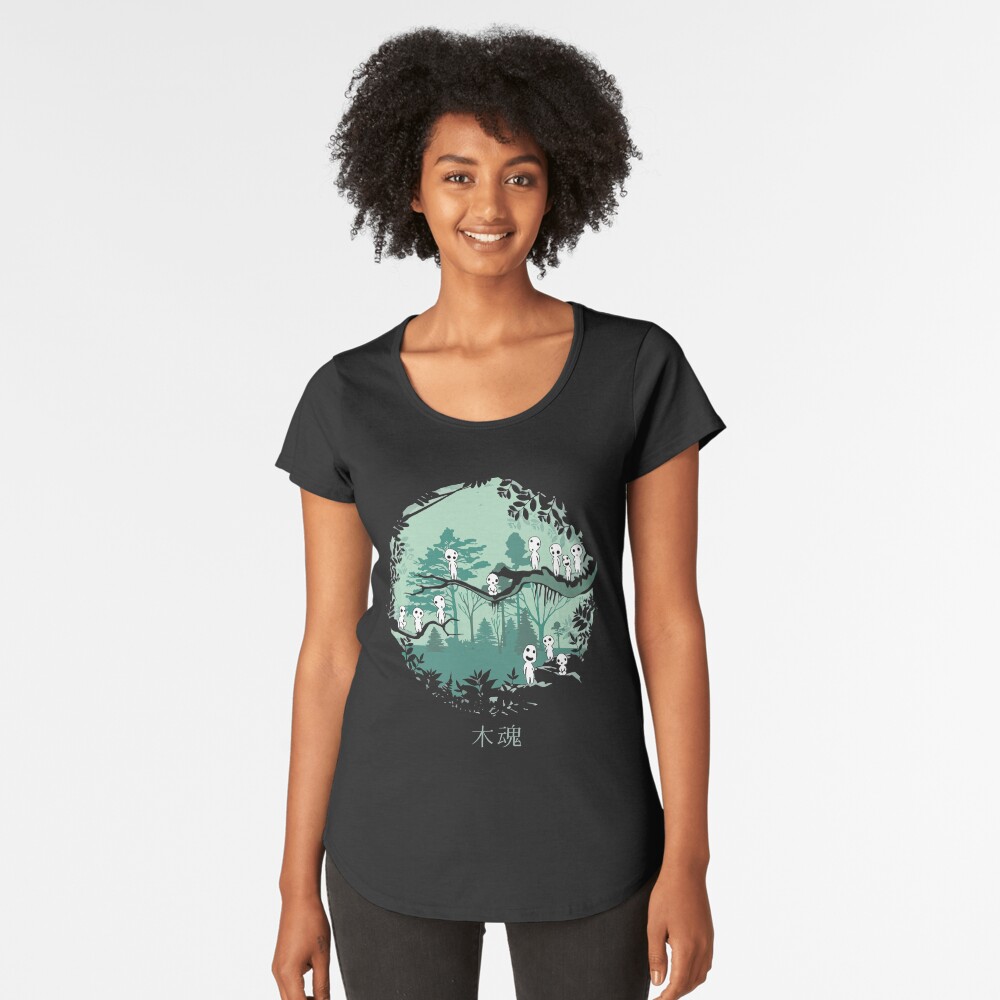 Vista previa del artículo con la obra «Camiseta premium de cuello ancho», diseñado y vendido por HoneyMilkTeex.