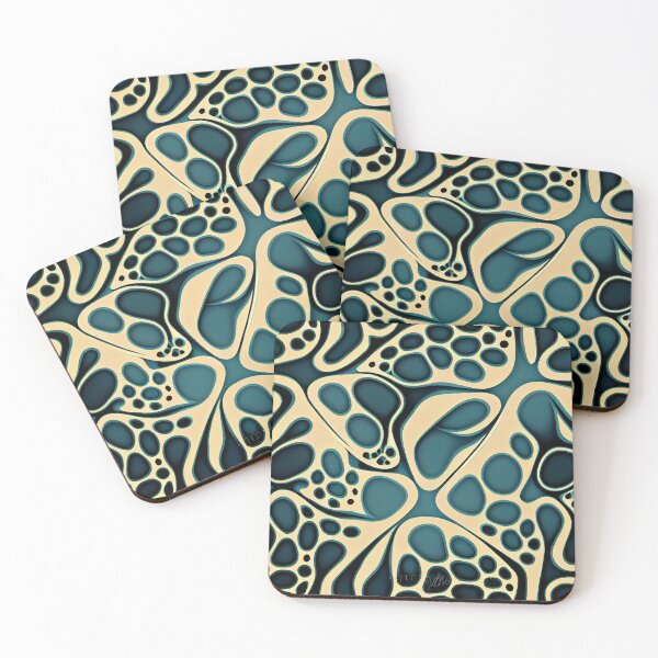 Item preview, Futuristic Simple Organic Animal Print Pattern Digital Painting designed and sold by CodeAndColors.