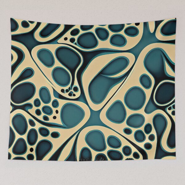 Item preview, Futuristic Simple Organic Animal Print Pattern Digital Painting designed and sold by CodeAndColors.