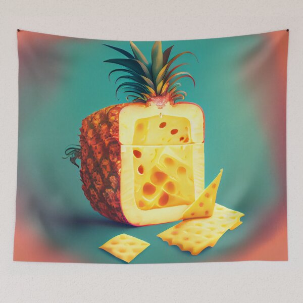 Item preview, Cheesy Pineapple Dreams Digital Painting designed and sold by CodeAndColors.