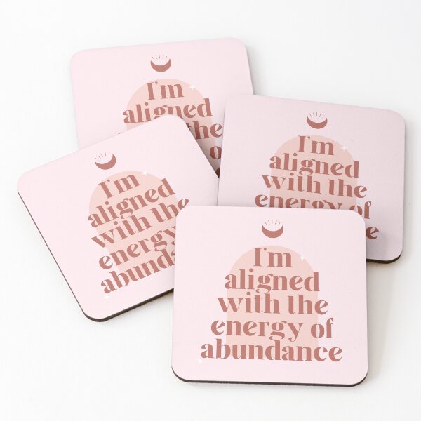 Item preview, I'M ALIGNED WITH THE ENERGY OF ABUNDANCE designed and sold by HalcyonFairy.