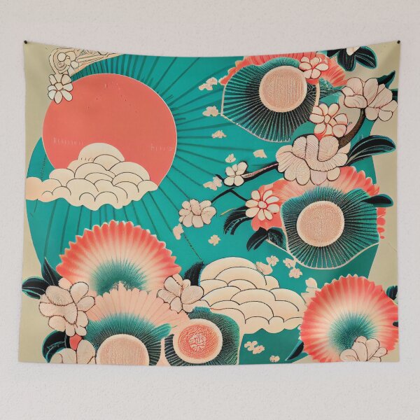 Item preview, Relaxed Dreamy Asian Pattern Digital Painting designed and sold by CodeAndColors.
