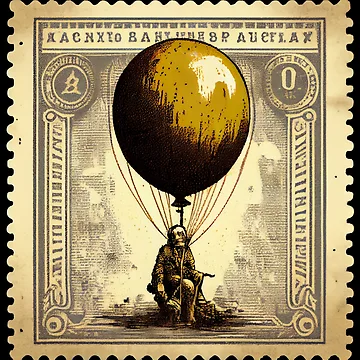 Imagen de la obra The Jangling Stamp and Balloon Digital Painting de CodeAndColors