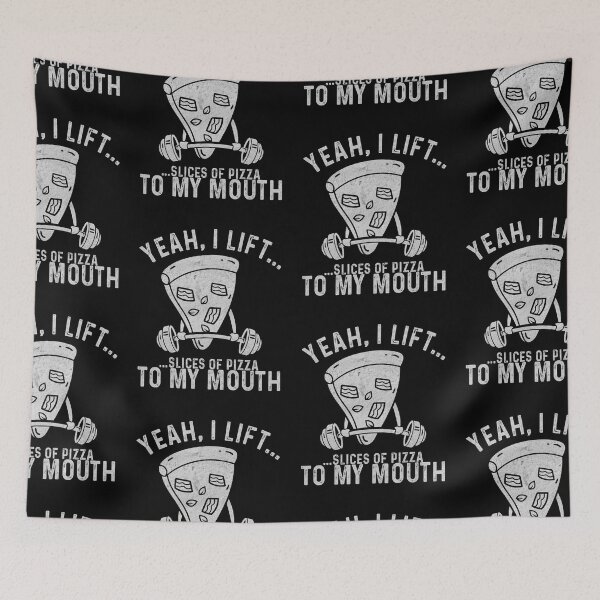 Item preview, I Lift Slices Of Pizza In My Mouth, Fitness Gym Pizza Joke designed and sold by fooderiffic.
