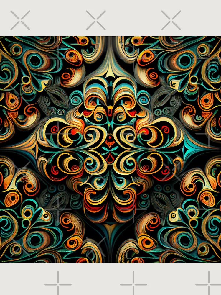 Thumbnail 6 von 6, Premium Oversized Pullover, Dazzling Dense Pattern Digital Painting designt und verkauft von CodeAndColors.