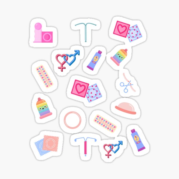 Item preview, Birth control with condoms teaching contraception birth control pills spermicide diaphragm cap hormonal IUD vasectomy for teacher safe sex designed and sold by Lady-Frost.