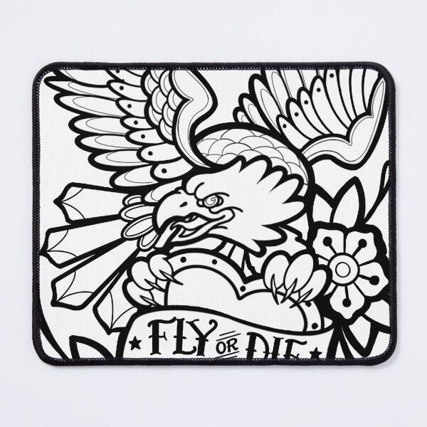 Item preview, Fly or die black line designed and sold by Nickdancytattoo.