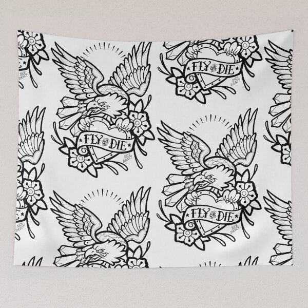 Item preview, Fly or die black line  designed and sold by Nickdancytattoo.