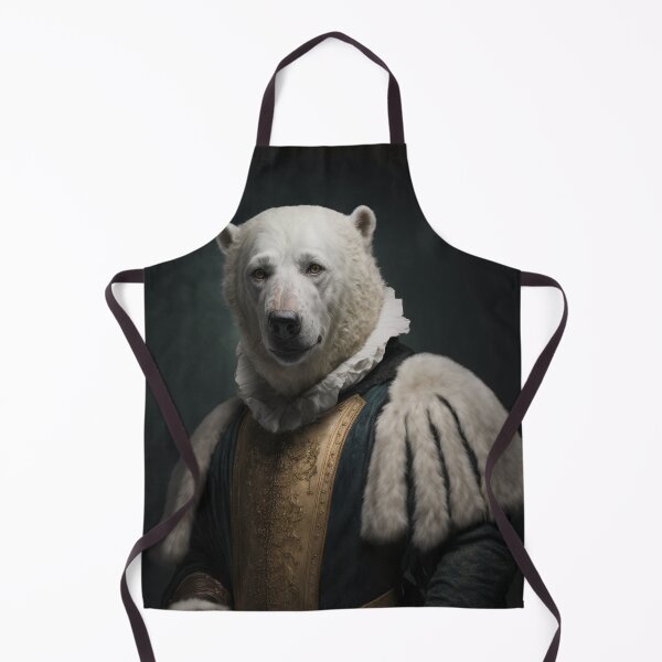 Item preview, Hyper Realistic Polar Bear Portrait Royal Renaissance Animal – Photorealism Classic Royal Portrait Of A Polar Bear designed and sold by MadeByRobots.