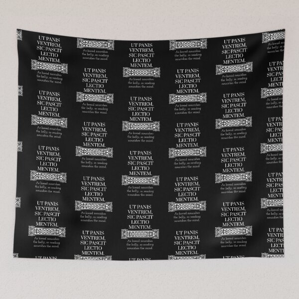 Item preview, Ut Panis Ventrem, Sic Pascit Lectio Mentem. - As Bread Nourishes The Belly, So Reading Nourishes The Mind. - Old Latin Phrase Black And White designed and sold by WordsOf--Wisdom.