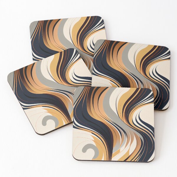 Item preview, Flowing Minimalist Pattern Digital Painting designed and sold by CodeAndColors.