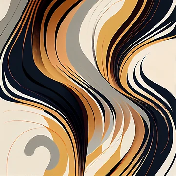 Imagen de la obra Flowing Minimalist Pattern Digital Painting de CodeAndColors